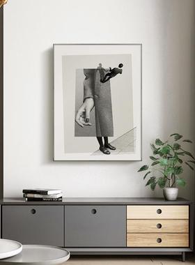 欧IQG客厅装饰组画合挂画小众艺术沙背发景墙壁画北抽象画样板房