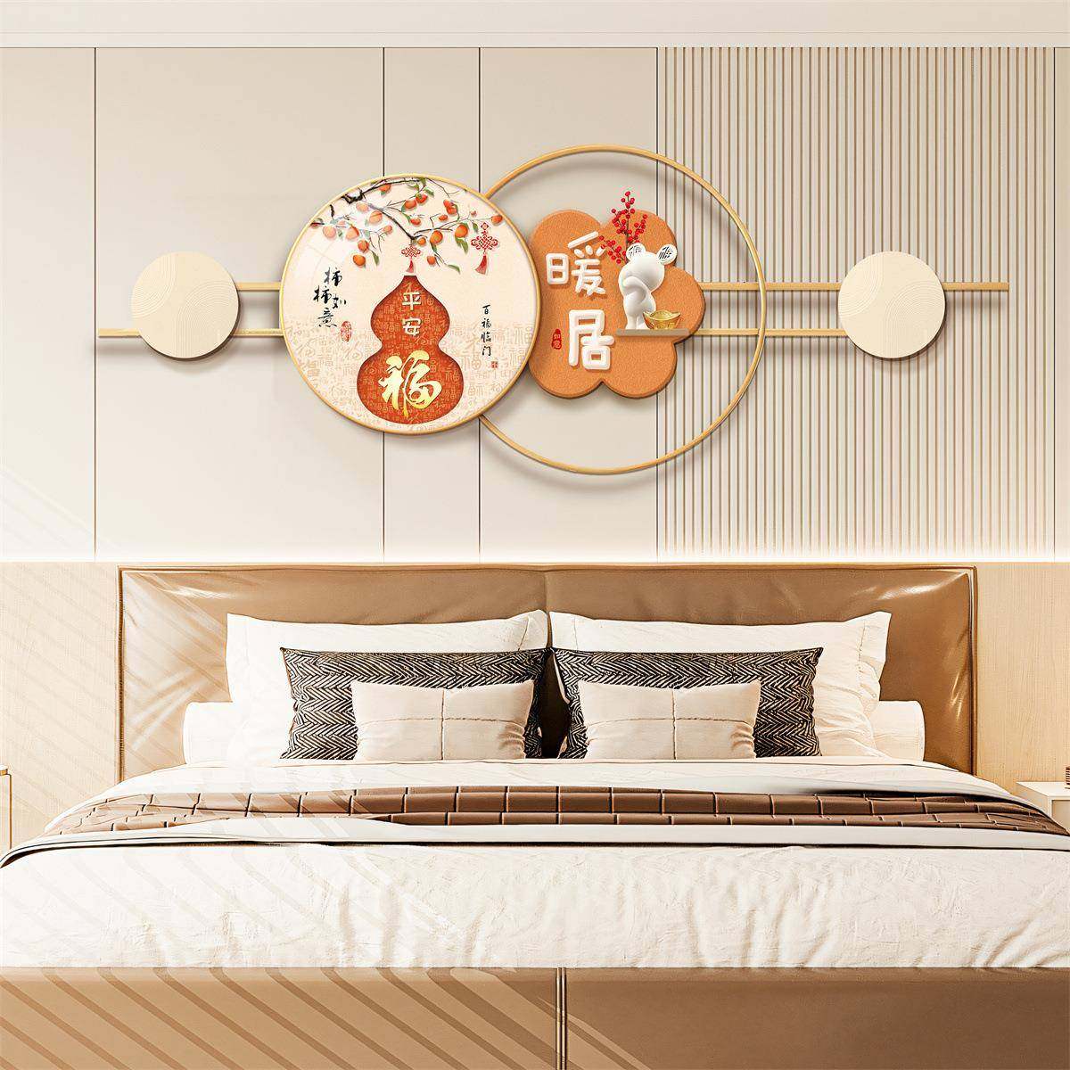 属客厅瓷沙发背景餐墙金铁艺壁画简约晶画挂画厅创意L1-A装饰画挂