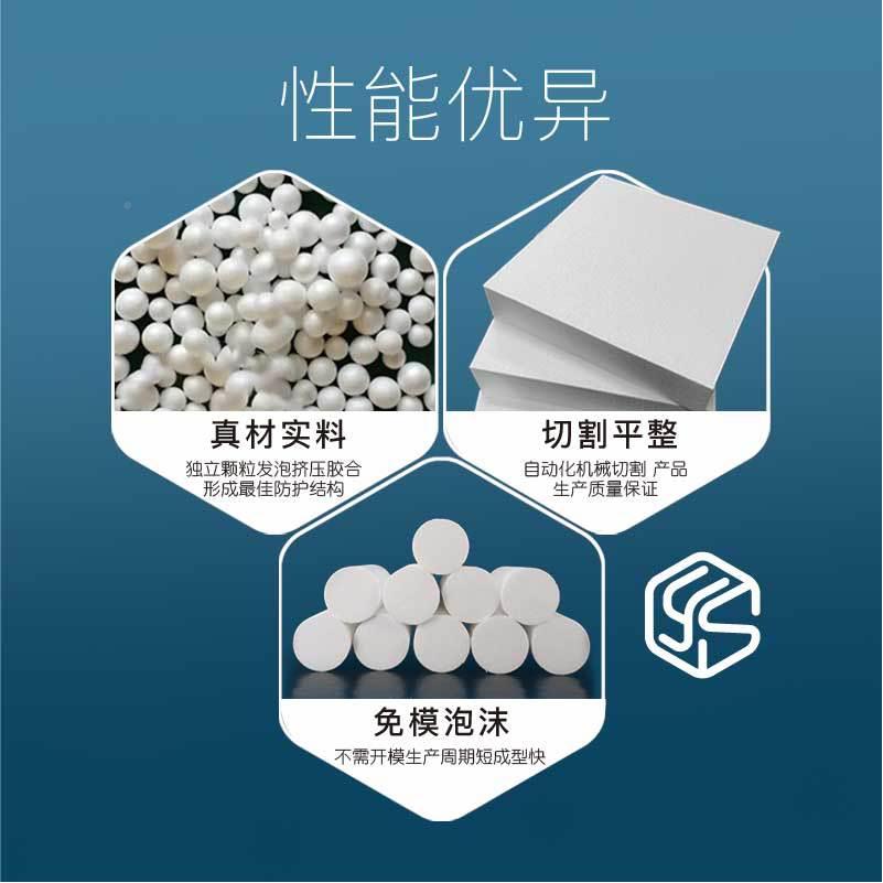 EPS泡沫板片打材料包快递482打包填充包装块用低柱高密度圆长条泡