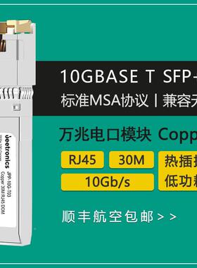 RJ5电口模块电厂光电转换模块30m80m10GSFP+口RJPP-10G-J445万兆