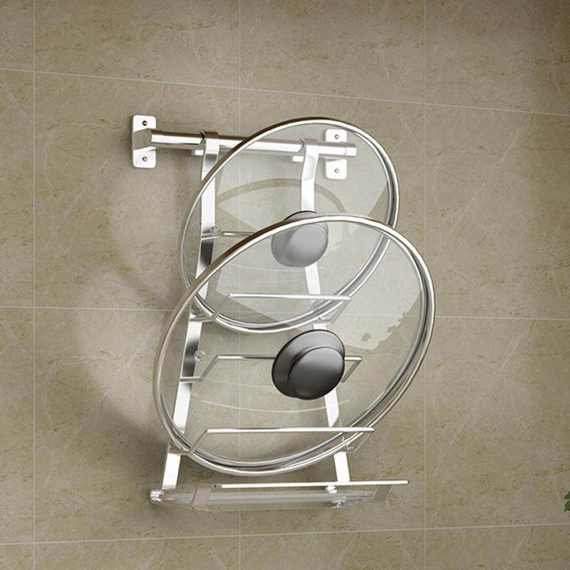 304不锈钢BG001厨房功能置物筷架锅碗盖碟调料置物多架壁挂式子勺