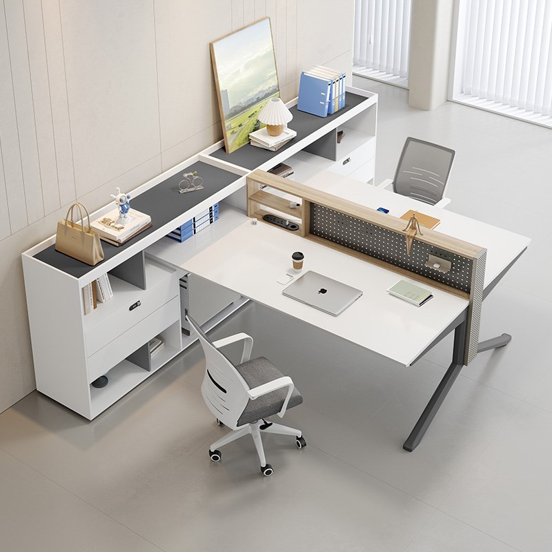 员工位办公桌椅组合屏风s卡座隔断64四人位办公室职员桌简约现代