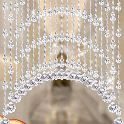 网红水晶珠帘免打孔门帘葫芦装饰隔断玄关过道洗手间卧室珠链挂帘