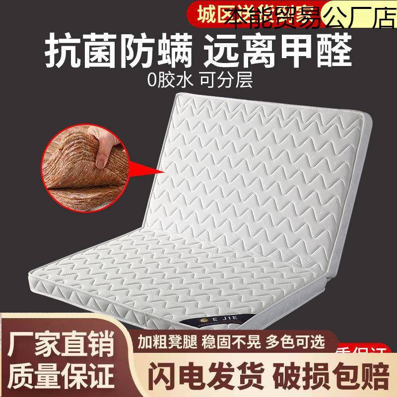 环保椰棕床垫硬垫护脊经济型1.5米1.8米双人席梦思乳胶棕榈垫折叠