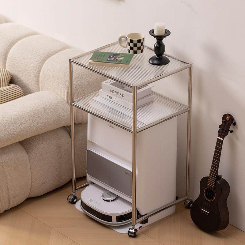 #轻奢不锈钢扫地机器人柜沙发边几现代简约移动茶几中古玻璃置物,纺织面料/辅料/配套,纺织机械配件,淘宝优惠券,粉丝福利购,淘宝优惠卷
