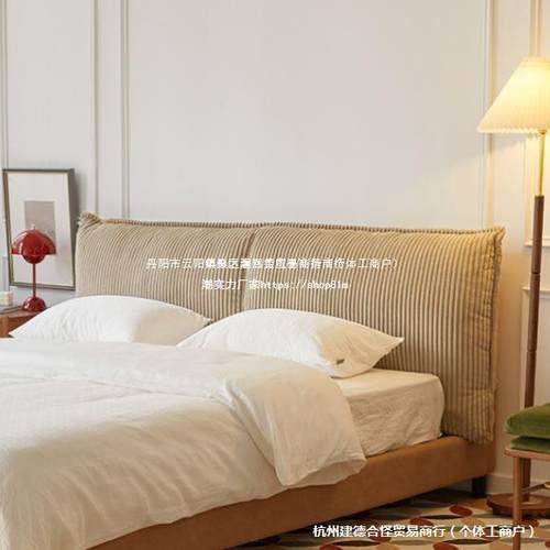 床头靠垫科技布灯芯绒大靠背双人榻榻米无床头软包卧室靠枕