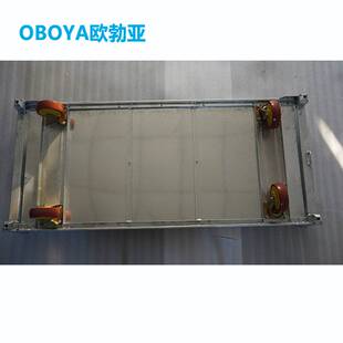 欧勃亚镀锌板花车鲜花手推车盆花小推车花架基地推车