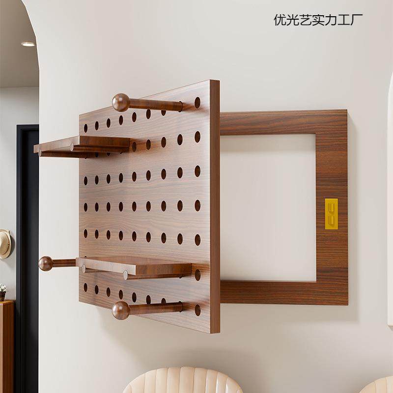 一体遮挡装饰网线洞洞板装饰挂钩遮挡电表箱多层盒架现代简约清新