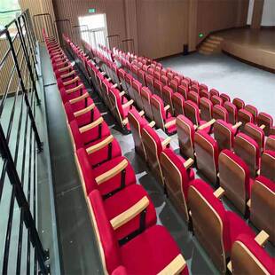 电动伸缩观众席活动看台座椅 影院会议室活动折叠软包礼堂椅
