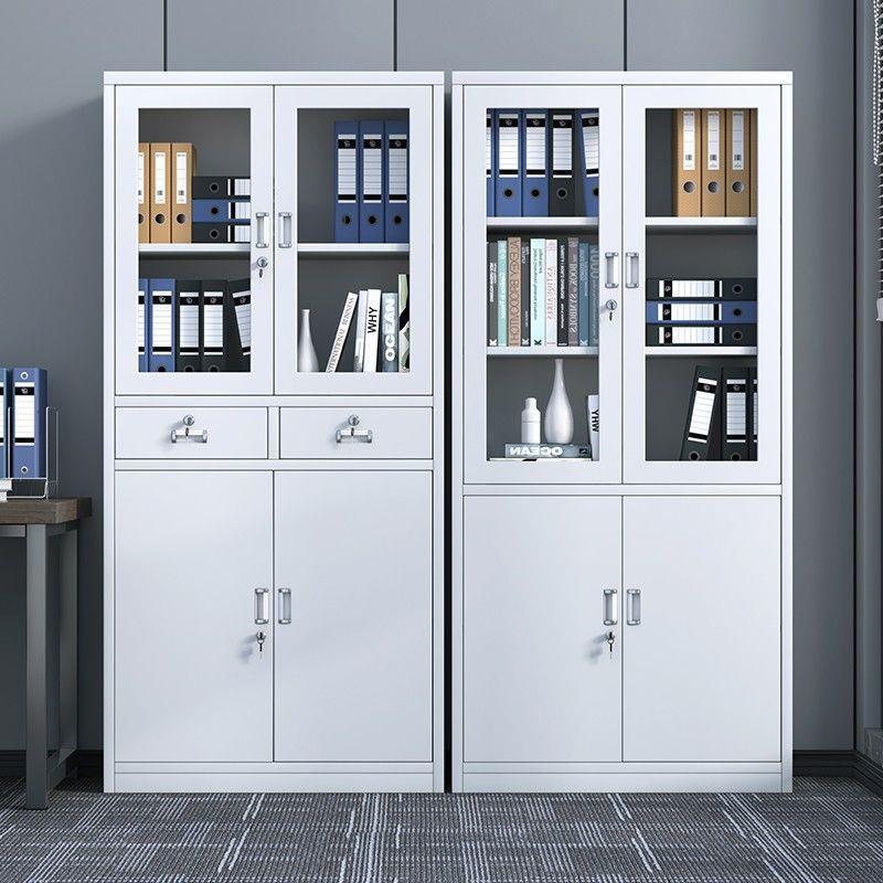 铁皮文件柜办公资料档案柜钢制凭证柜家用更衣储物柜带锁柜子卷柜