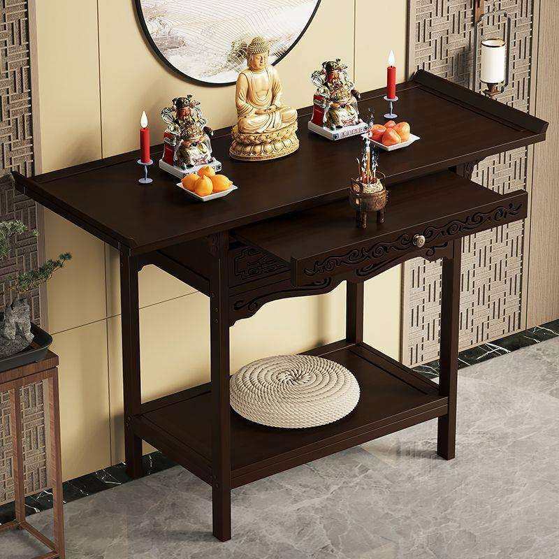 新中式佛柜立柜财神爷菩萨关公供奉台家用简约供桌神龛香案神台柜