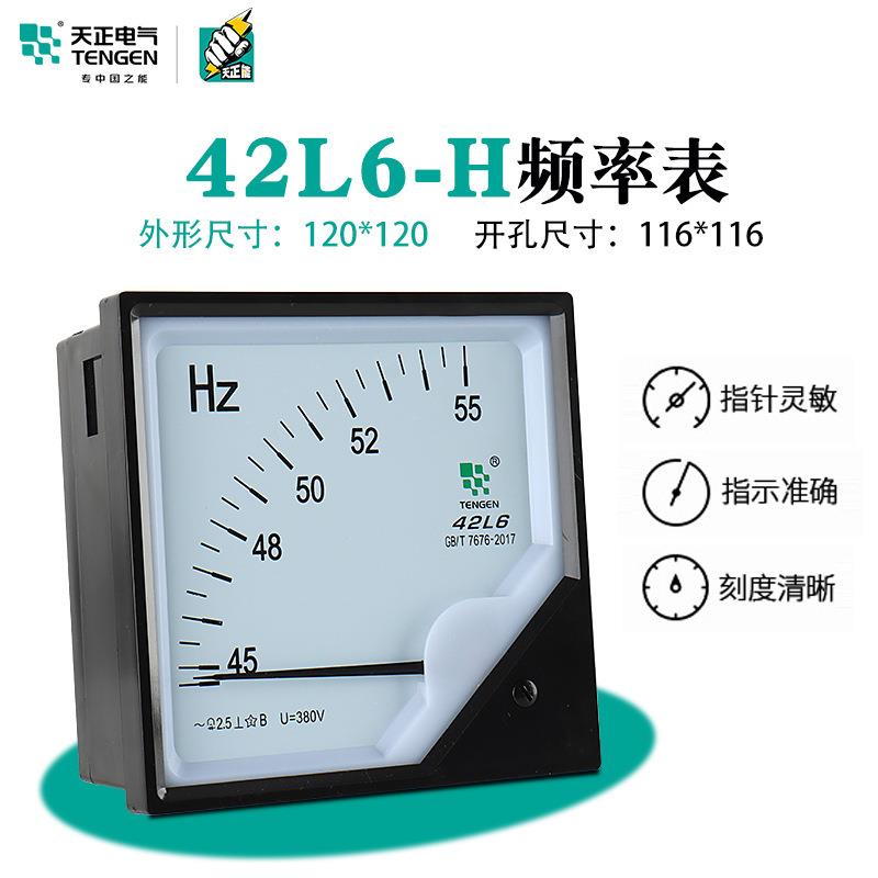 天正电气指针式交流赫兹表42L6-H HZ380V三相仪表机械指针表