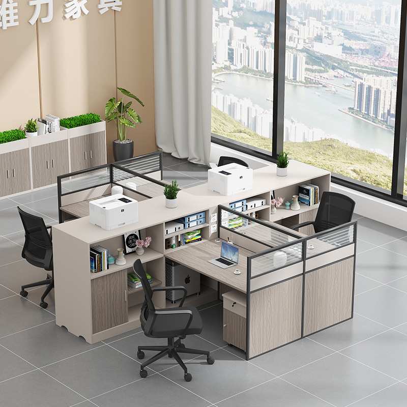 财务办公桌卡座双人工位职员办公桌椅组合四人员工办公桌子办公室