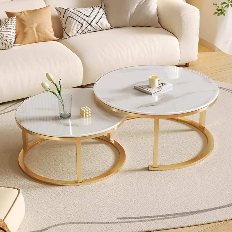 茶几客厅家用圆形桌子小户型轻奢简约现代2025新款沙发茶几桌阳台