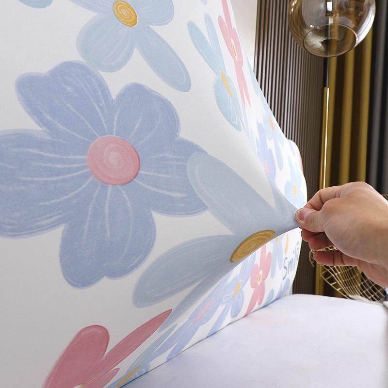 加in罩s时尚CIK简约床头套软欧包布艺式高弧凹凸不规则形状金小