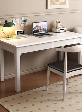 窄全实木书桌现VHZ简约学生书写字桌子小户型卧代室边长条桌房学