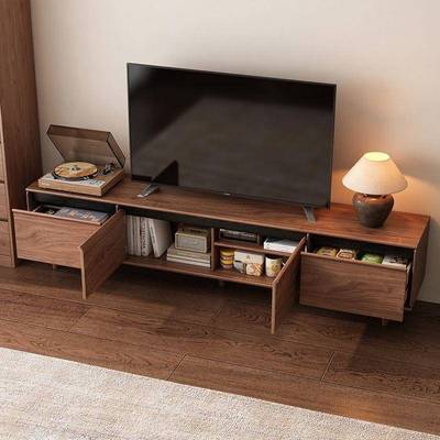 实木视型柜落地中古MSD风厅收纳储物柜一体小户客2025新款电边柜