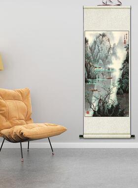 漓江山水白雪石楼公幅装饰挂画茶装饰办室竖字画客JJ900655厅挂画