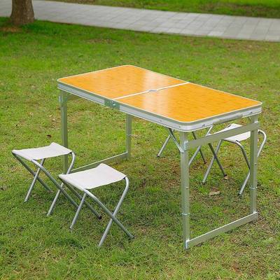 新叠品12060合金折叠铝桌户外告摆地摊桌广宣传桌稳固折桌子阳台