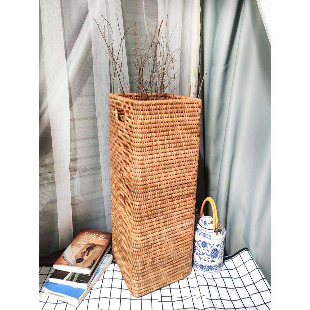 yF76689JHt藤编书画x法收纳筐整款理箱编织高字画收纳缸中式书卷,收纳整理,脏衣篮,淘宝优惠券,粉丝福利购,淘宝优惠卷