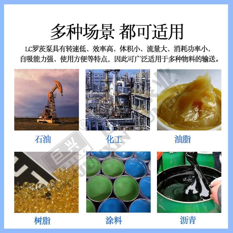 直销高粘度 罗茨油泵 LC型18m3/h稠油泵可配减速机现货 黄油泵