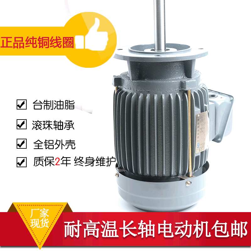 东莞高温长轴电机  4极370W大功率高温马达 安装方便方式可选