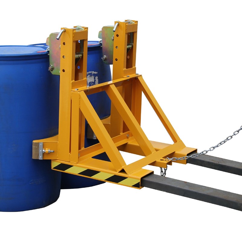 油桶叉车重型鹰嘴铁桶塑料桶双桶夹具1000kg  720kg