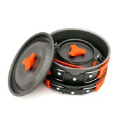 3人套锅带茶壶 炊具三件套 户外野营套锅茶壶组合 热卖