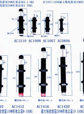 固定型缓冲器AC0806 1008 1210 1420 2020 25 2530-2