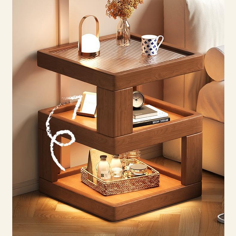 实木床头柜卧室创意床边柜小户型沙发边几极窄床头储物柜子置物架