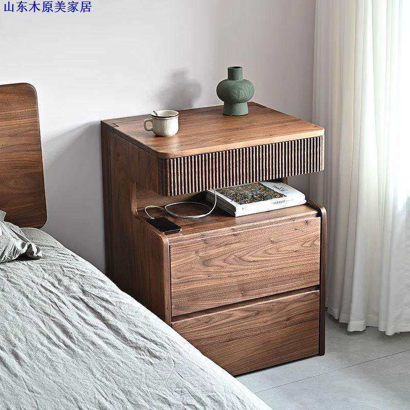 北欧实木梳妆台小户型黑胡桃木翻盖迷你床头柜现代简约卧室化妆桌,电子元器件市场,其它元器件,淘宝优惠券,粉丝福利购,淘宝优惠卷