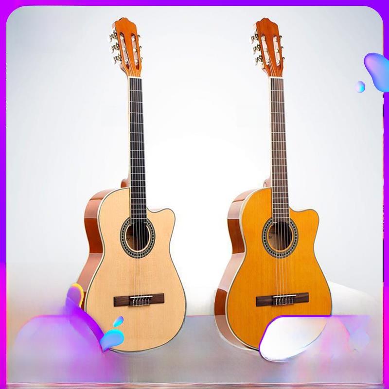 Gipsy单板古典吉他寸弗拉门戈缺角考级电箱古典吉他超薄旅行