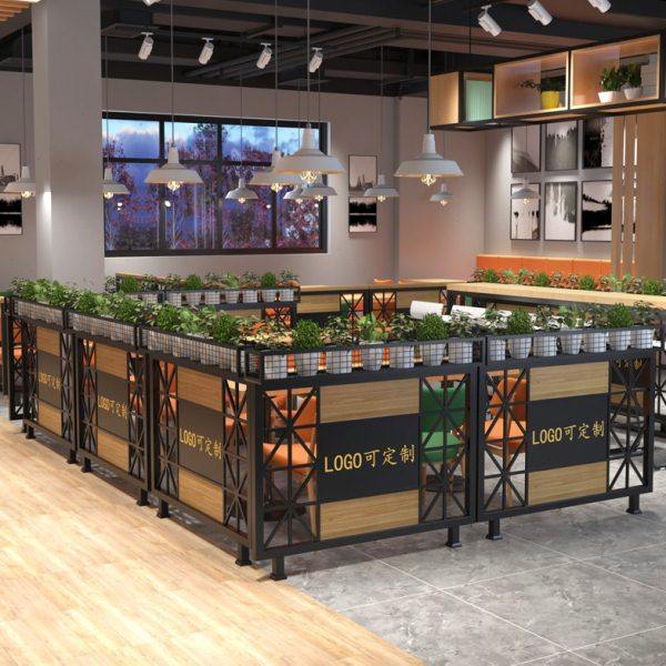 铁艺屏风酒吧过道装饰工业风半截花架餐厅绿植矮隔断饭店卡座护栏,商业/办公家具,办公屏风/隔断,淘宝优惠券,粉丝福利购,淘宝优惠卷