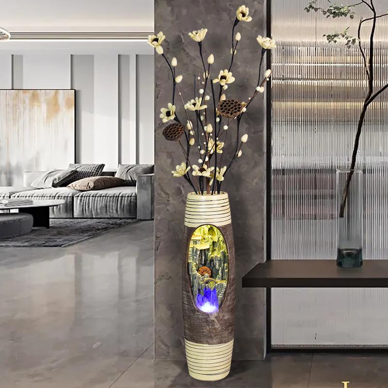 落地花瓶艺摆设北欧现代客厅创意干插花家居软装饰玄关电视柜摆件