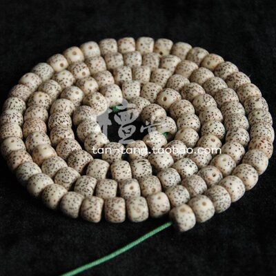 檀堂 精品正月星月菩提子 顺白干磨高密喇叭孔 10x8MM佛珠