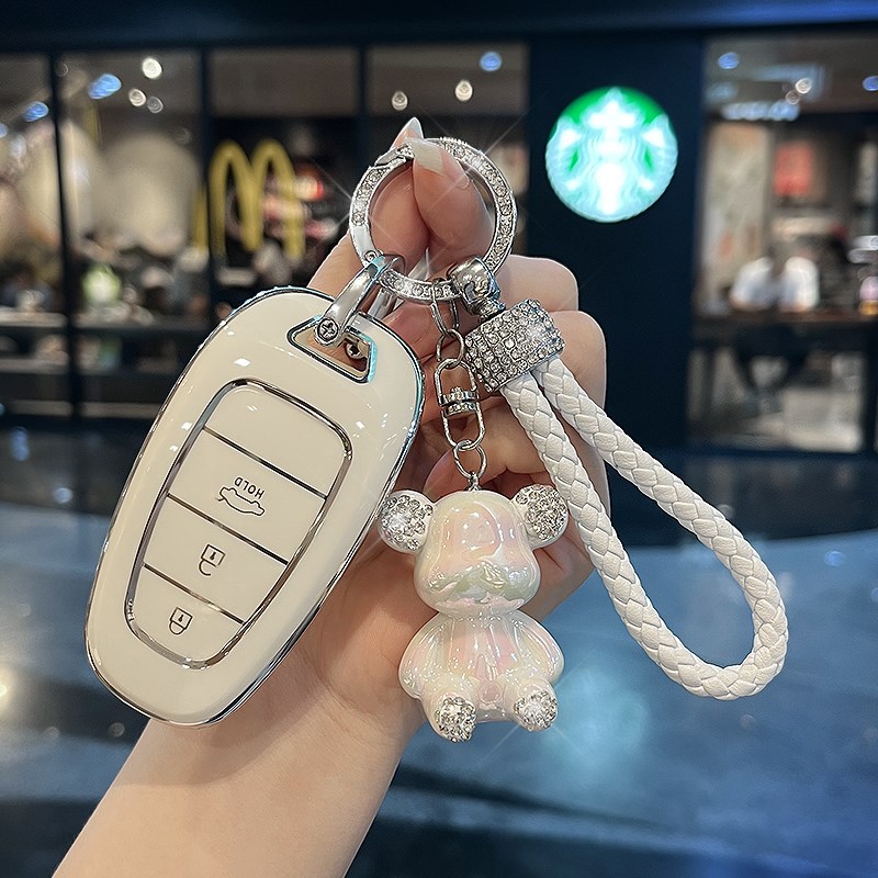 22款北京现代途胜L汽车钥匙套第五代新途胜专用包保护.壳高档扣女