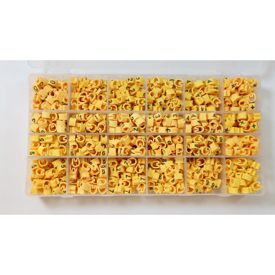 号码管数字管标示管内齿套管0-9+-0.5-16平方黄色组合套装