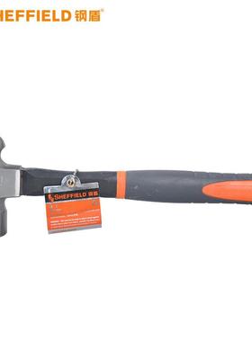 钢盾S088316纤维柄圆头锤锤子锤头热处理表面抛光耐用重型