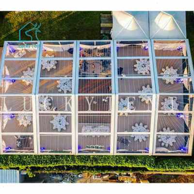 铝合金户外篷房婚礼婚宴活动帐篷透明天幕商业展会赛事大篷人字顶