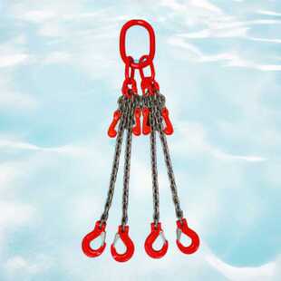 包邮带调节器四腿起重链条吊索具G80锰钢链条可调式吊链吊钩2 腿