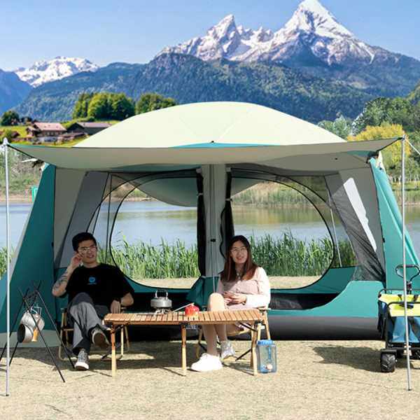 两房一厅大帐篷户外野营6-8人8-12人二室一厅露营帐篷