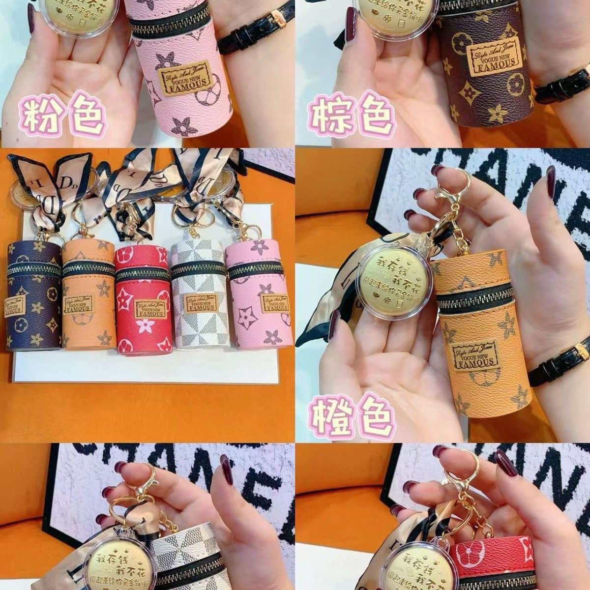 足金999新款我有钱我不花可爱小饼钥匙包小巧超小送老婆女友礼物