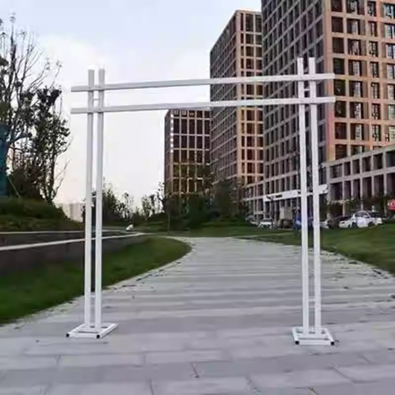 新款婚庆道具铁艺拱门幸福门森系户外花门婚礼现场背景布置架子