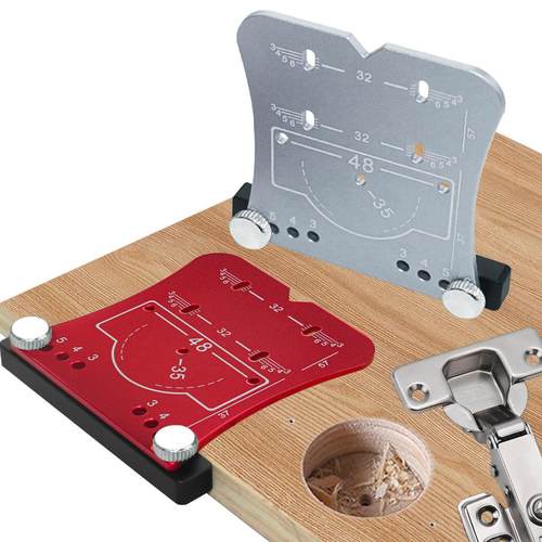 木工铝合金铰炼钻孔器mm铰炼钻孔定位板专用门板铰炼定位模板