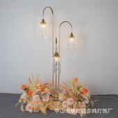 婚庆道具铁艺电镀3头时空铜丝灯泡路引婚礼场地布置装 饰路引摆件