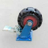 脚轮万向轮特重轮 超重型胶轮平板刹车 特重铁芯橡胶轮加重轮子