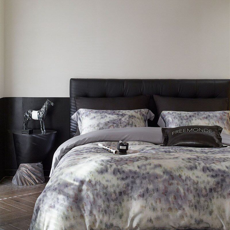 轻奢天丝棉数码印花四件套亲肤裸睡高级感兰精天丝床单被套