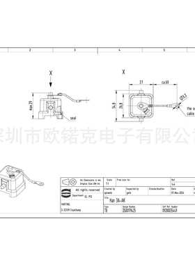 HARTING浩亭09200035449哈丁 Han A矩形连接器3 A附件保护盖