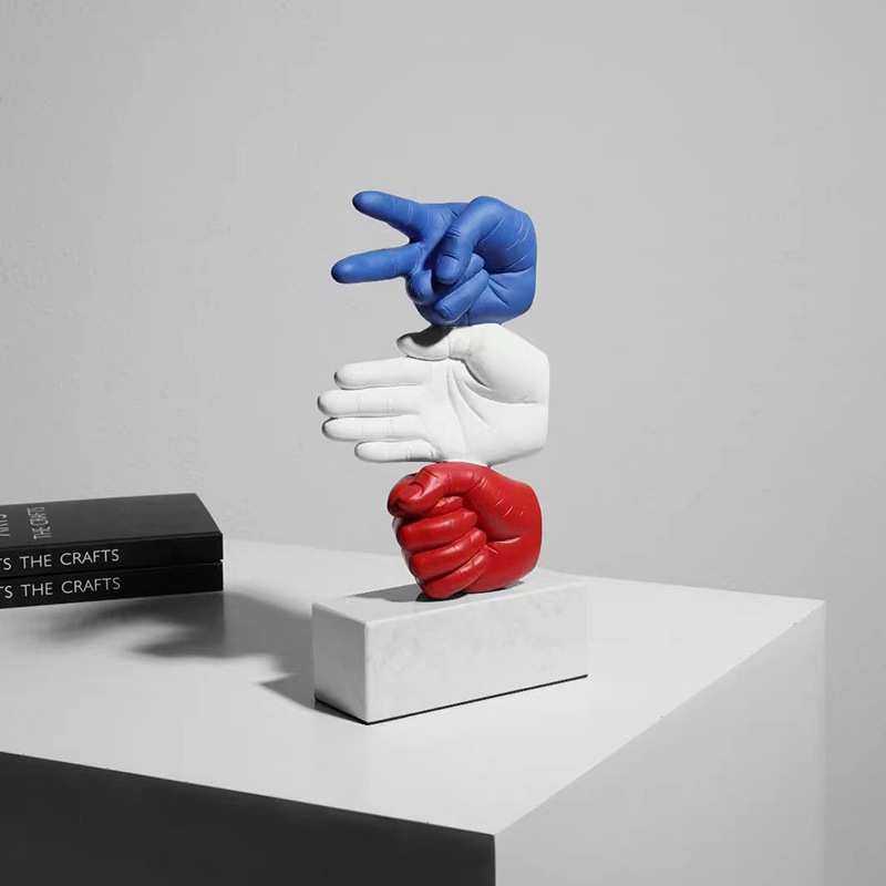 美豹创意树脂大理石底座雕塑摆件样板间售楼处软装家居客厅工艺品