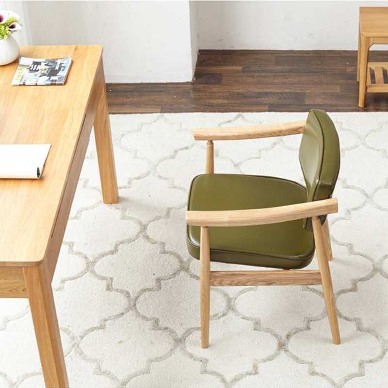 北欧实木现代单人沙发椅 咖啡厅酒店餐厅书桌靠背扶手舒美特椅子